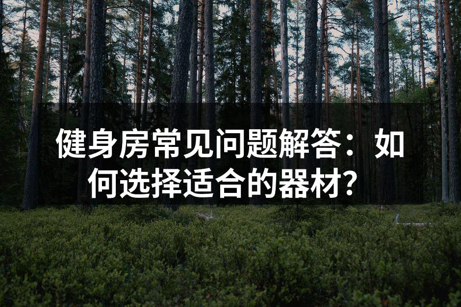 多种健身器材一览