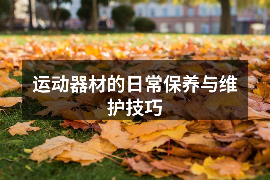 定期清洁运动器材是基础保养